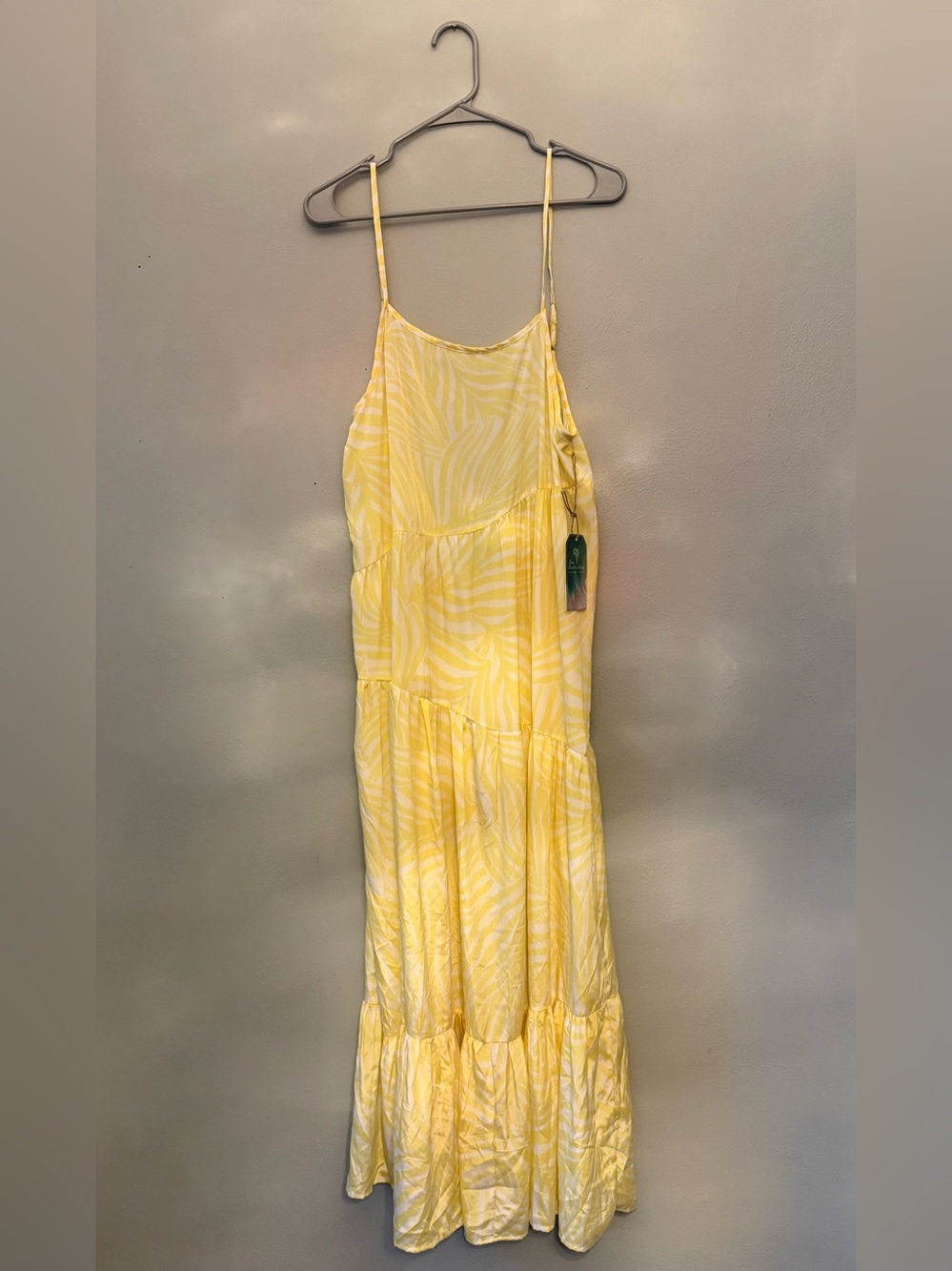 Maxi Slip Dress - Yellow Zebra